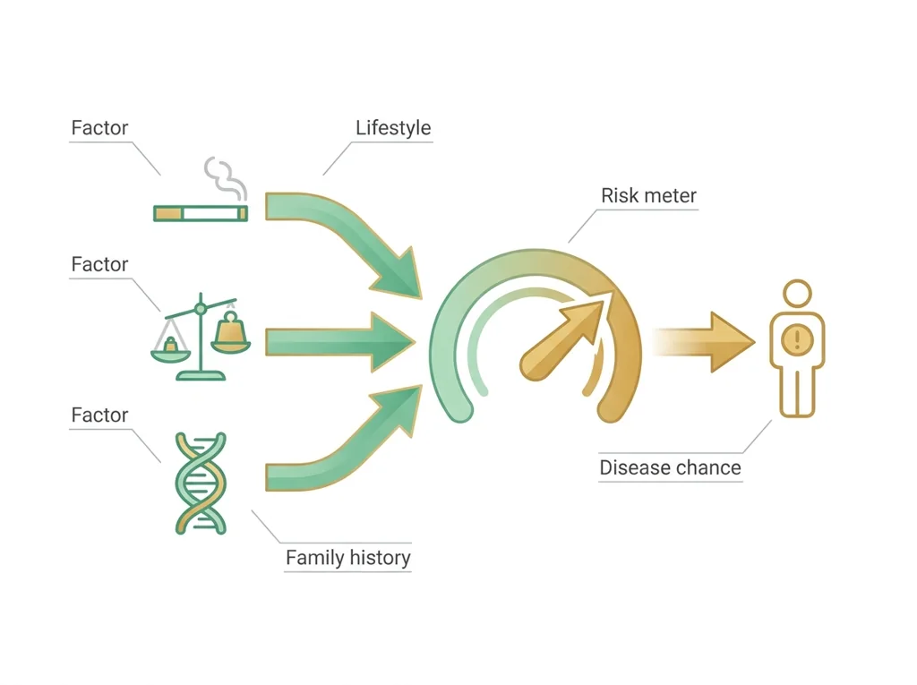 Labeled illustration: risk factor