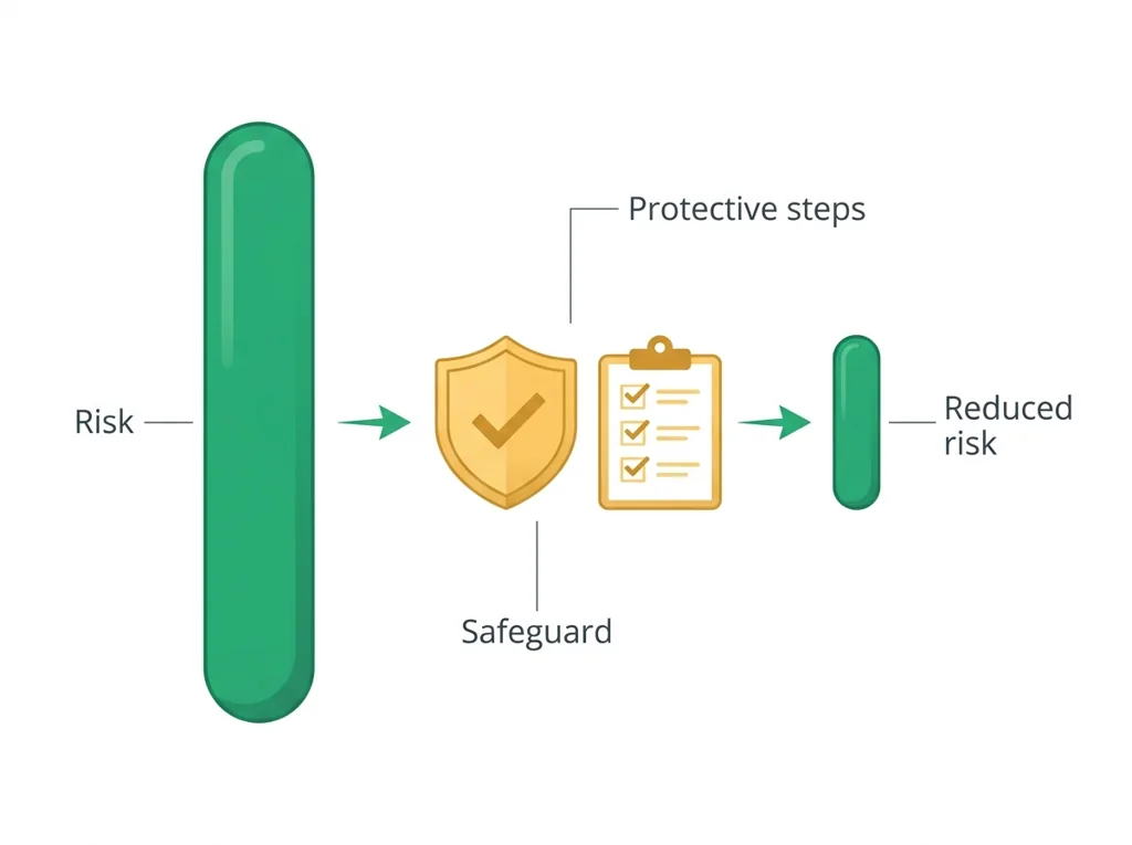 Labeled illustration: risk mitigation