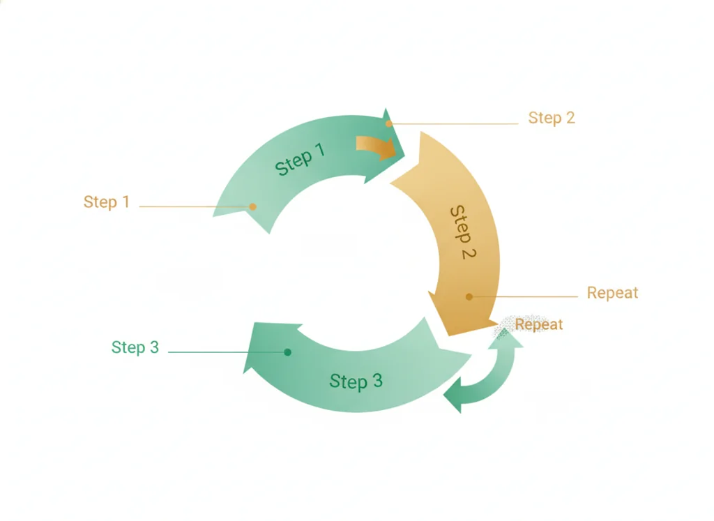 Labeled illustration: routine