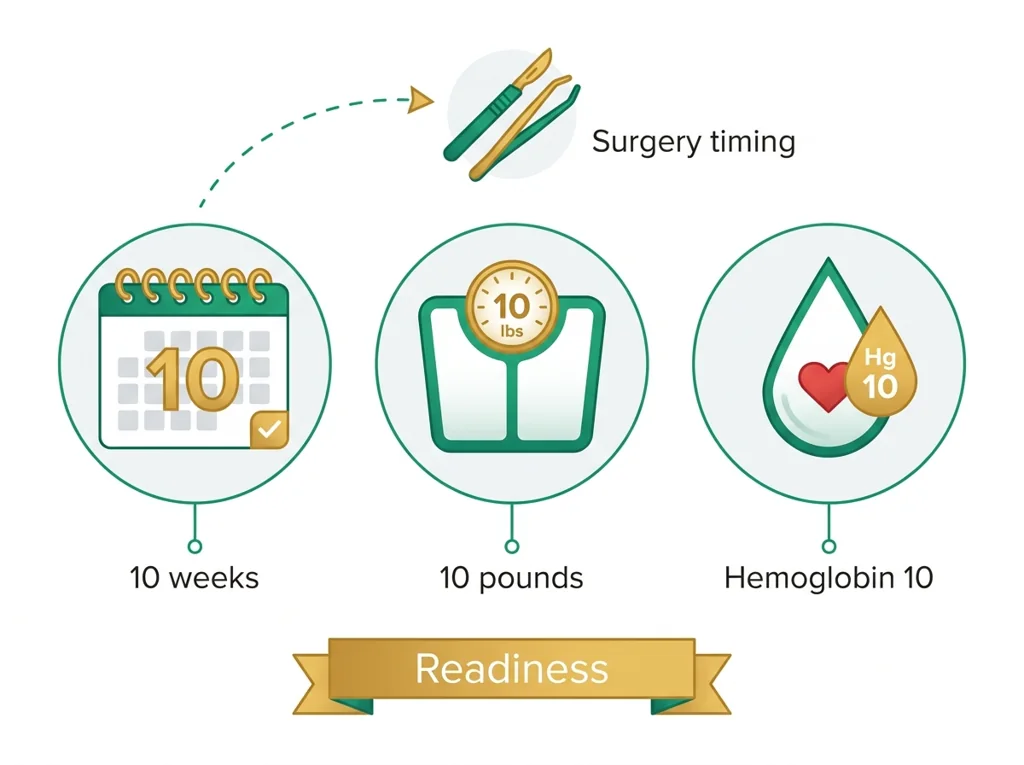 Labeled illustration: rule of tens