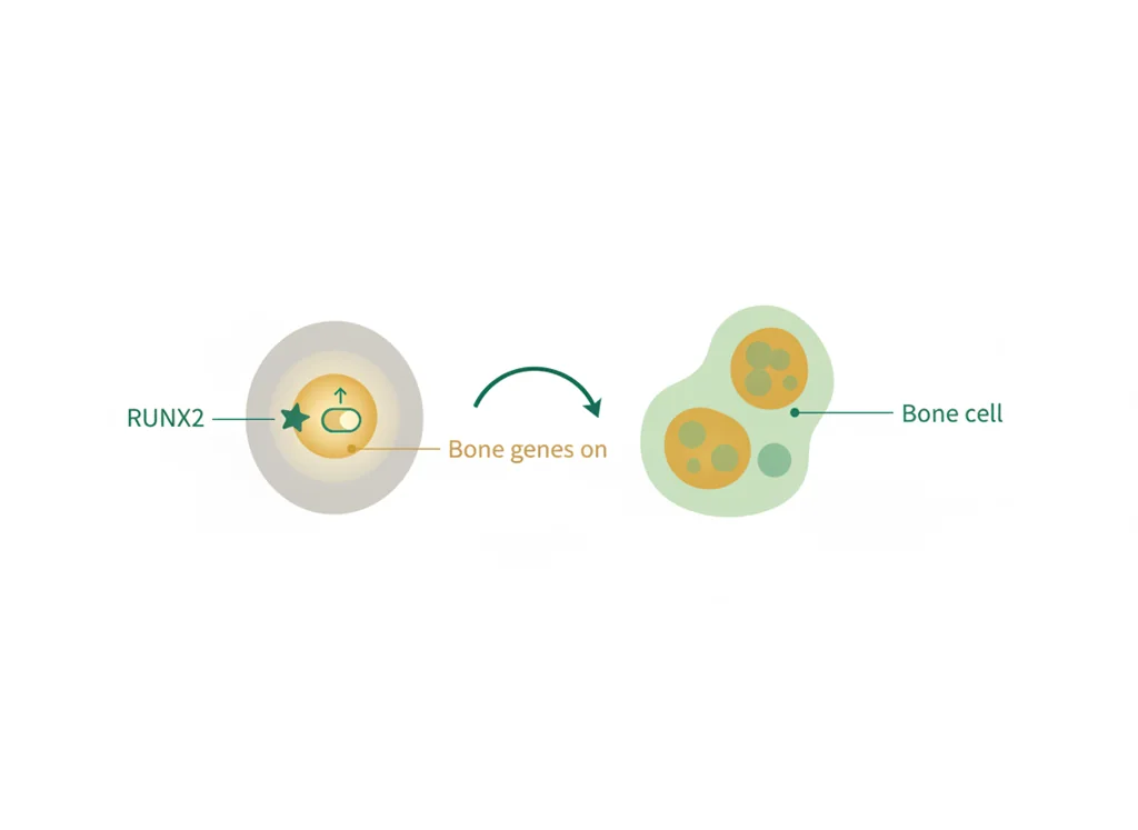 Labeled illustration: RUNX2