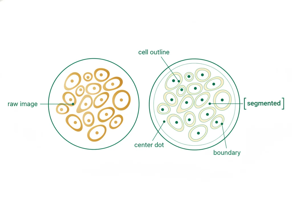 Labeled illustration: segment