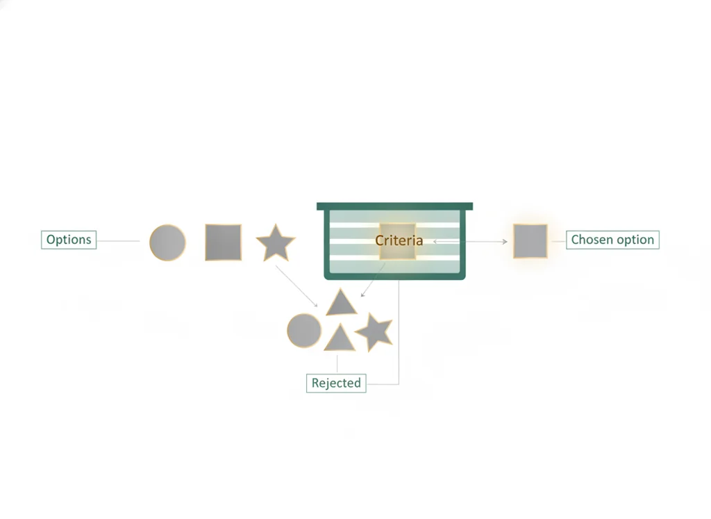 Labeled illustration: selection