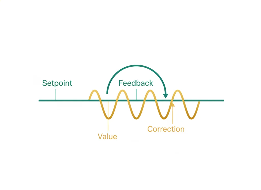 Labeled illustration: setpoint