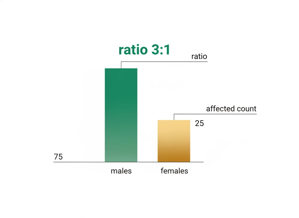 Labeled illustration: sex ratio