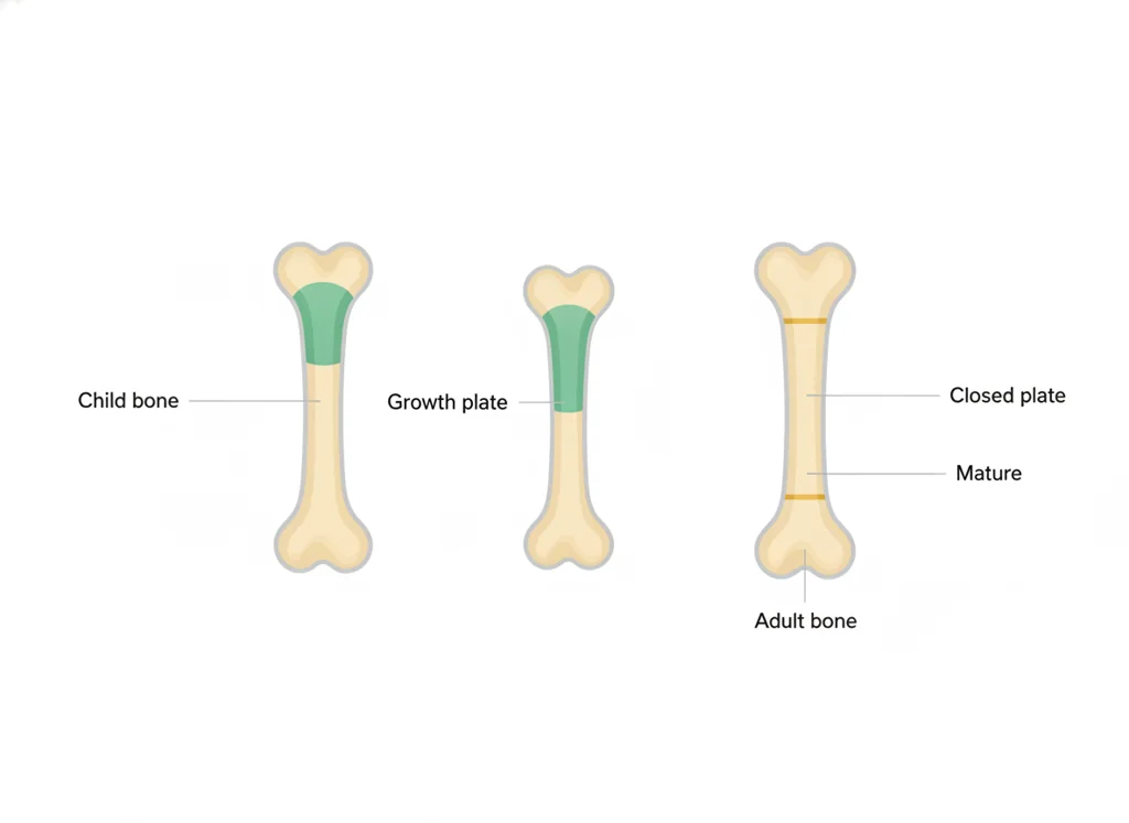 Labeled illustration: skeletal maturity