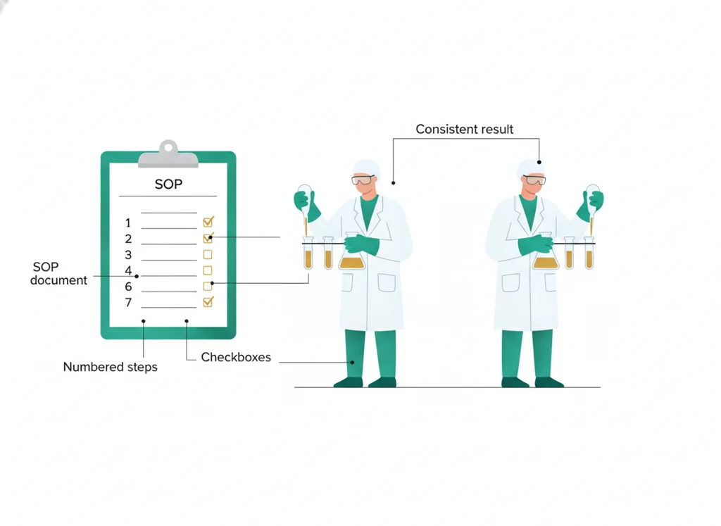 Labeled illustration: SOP