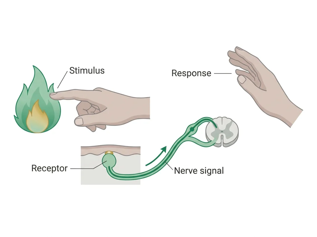 Labeled illustration: stimulus