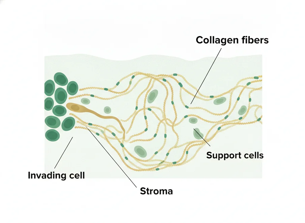 Labeled illustration: stroma