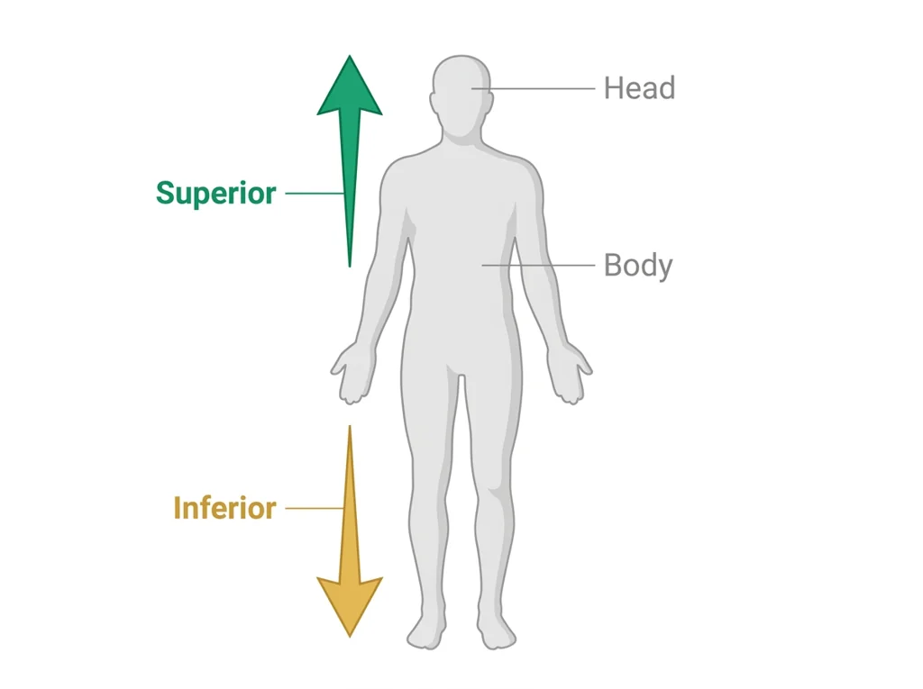 Labeled illustration: superior