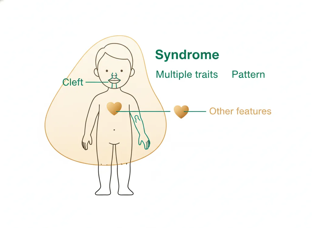 Labeled illustration: syndromic
