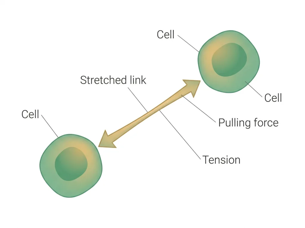 Labeled illustration: tension