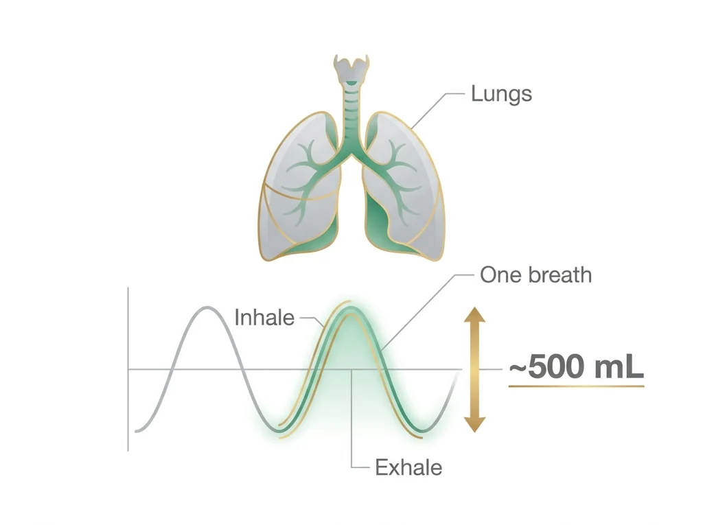 Labeled illustration: tidal volume