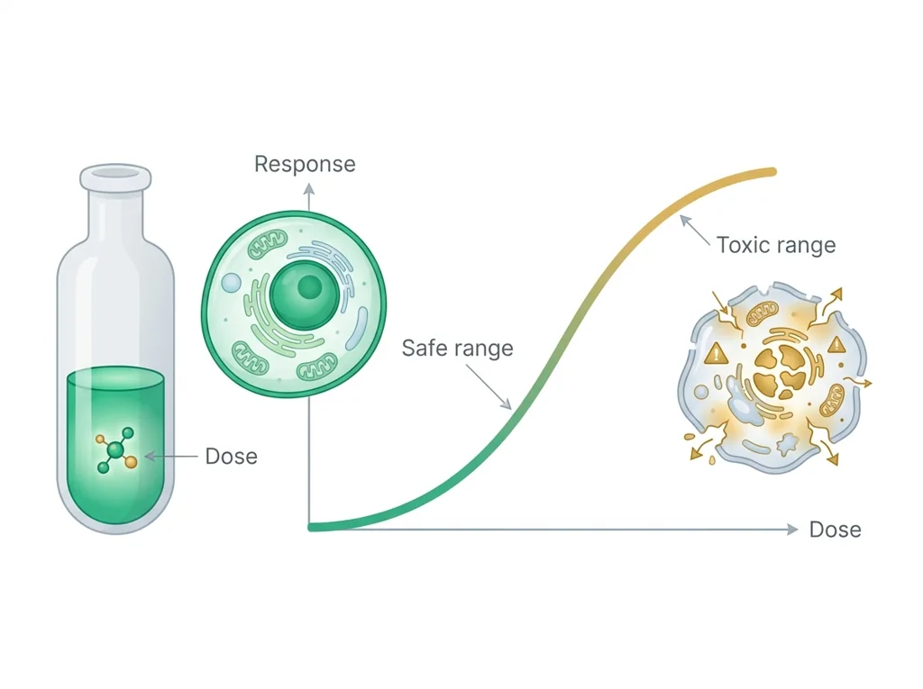 Labeled illustration: toxicology