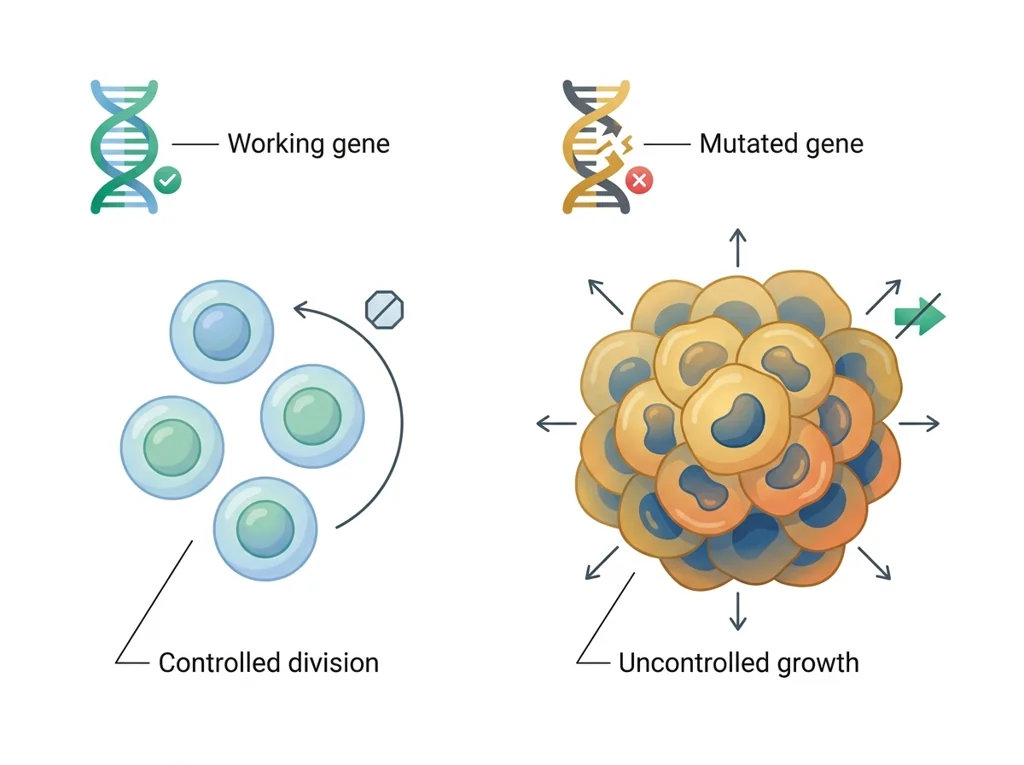 Labeled illustration: tumor suppressor