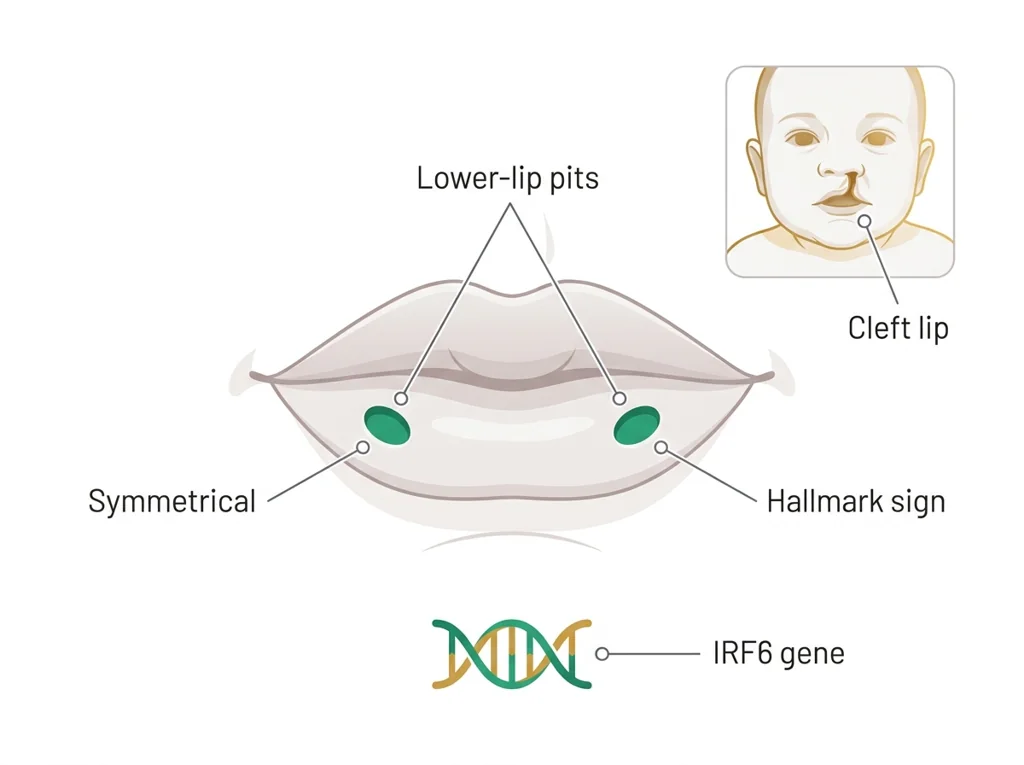 Labeled illustration: Van der Woude syndrome (VWS)