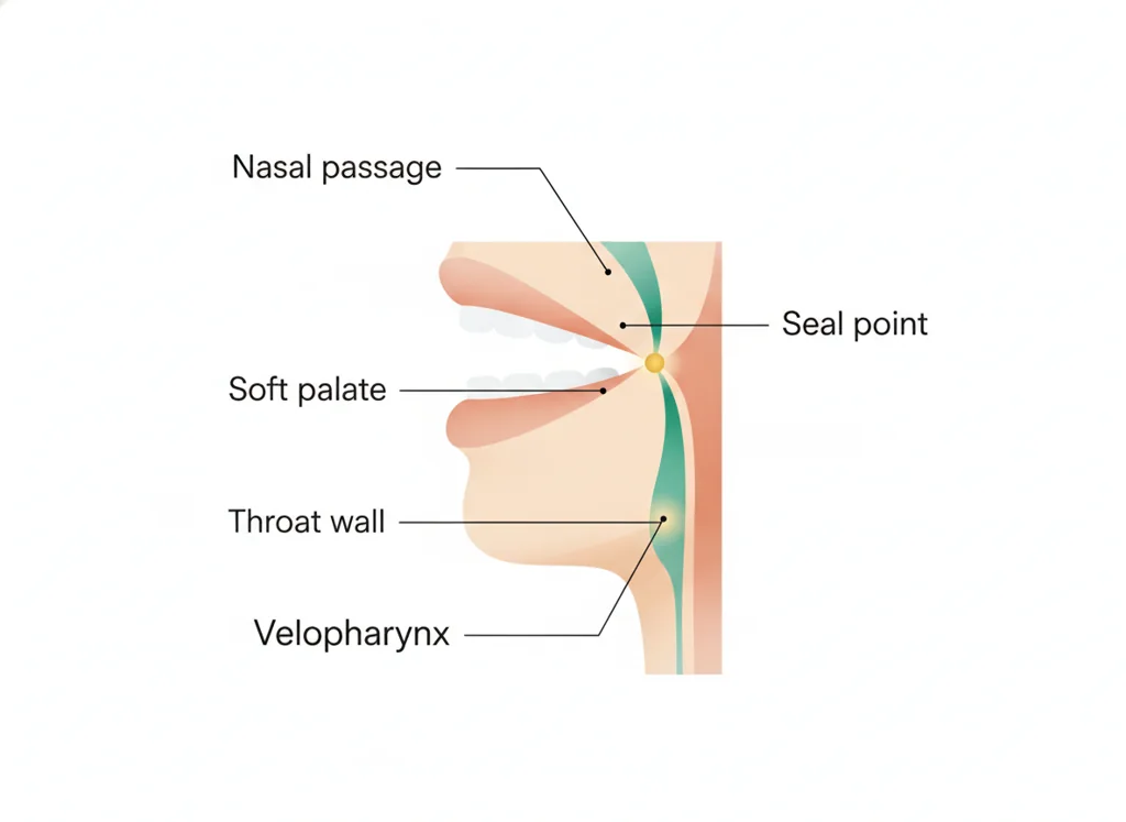 Labeled illustration: velopharynx