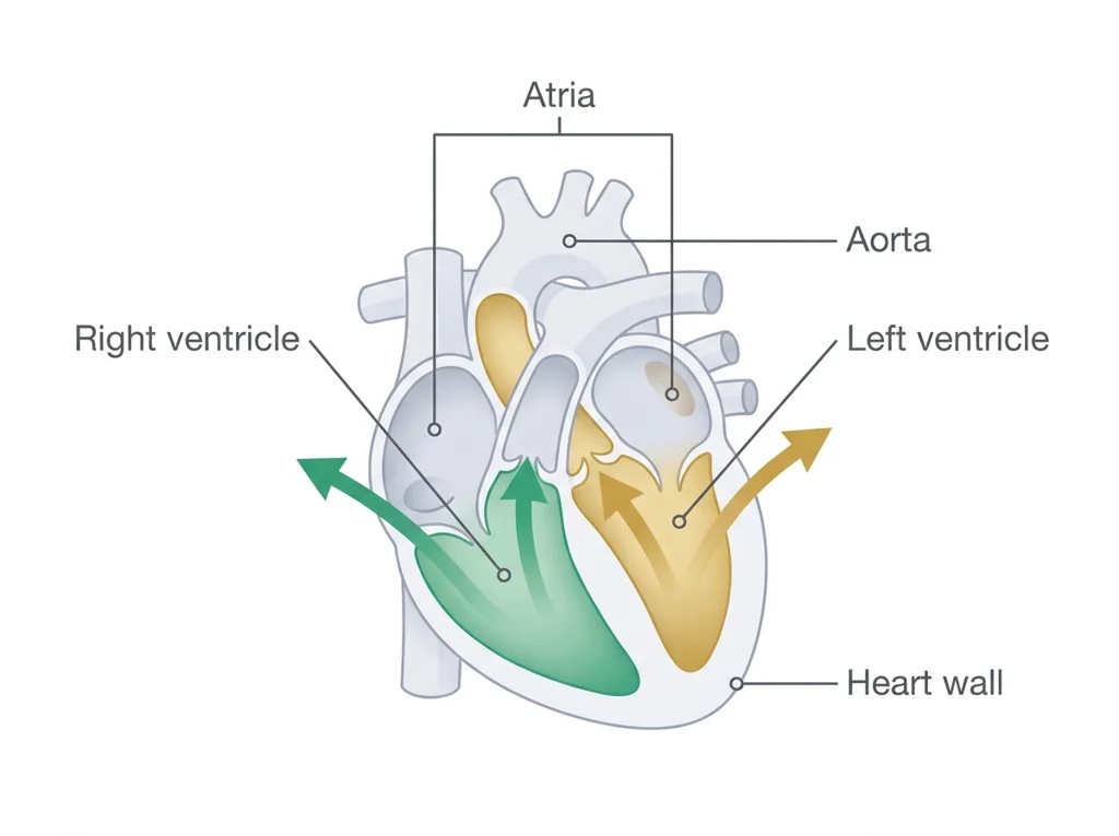 Labeled illustration: ventricle