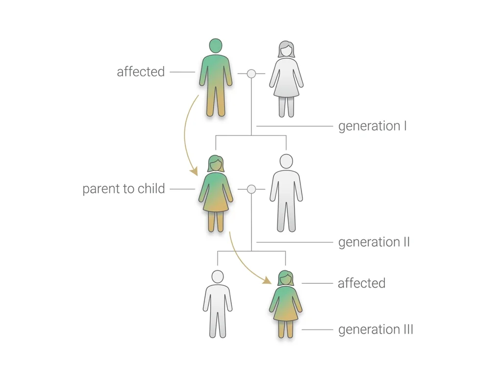 Labeled illustration: vertical transmission