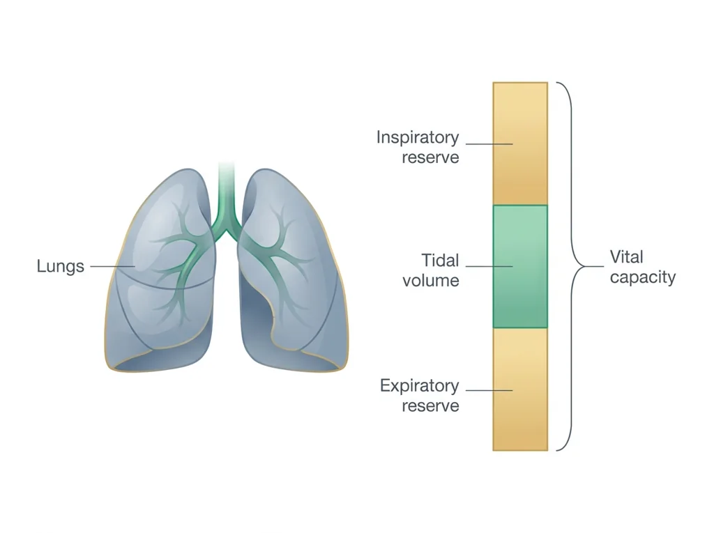 Labeled illustration: vital capacity