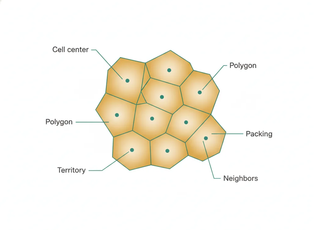 Labeled illustration: Voronoi
