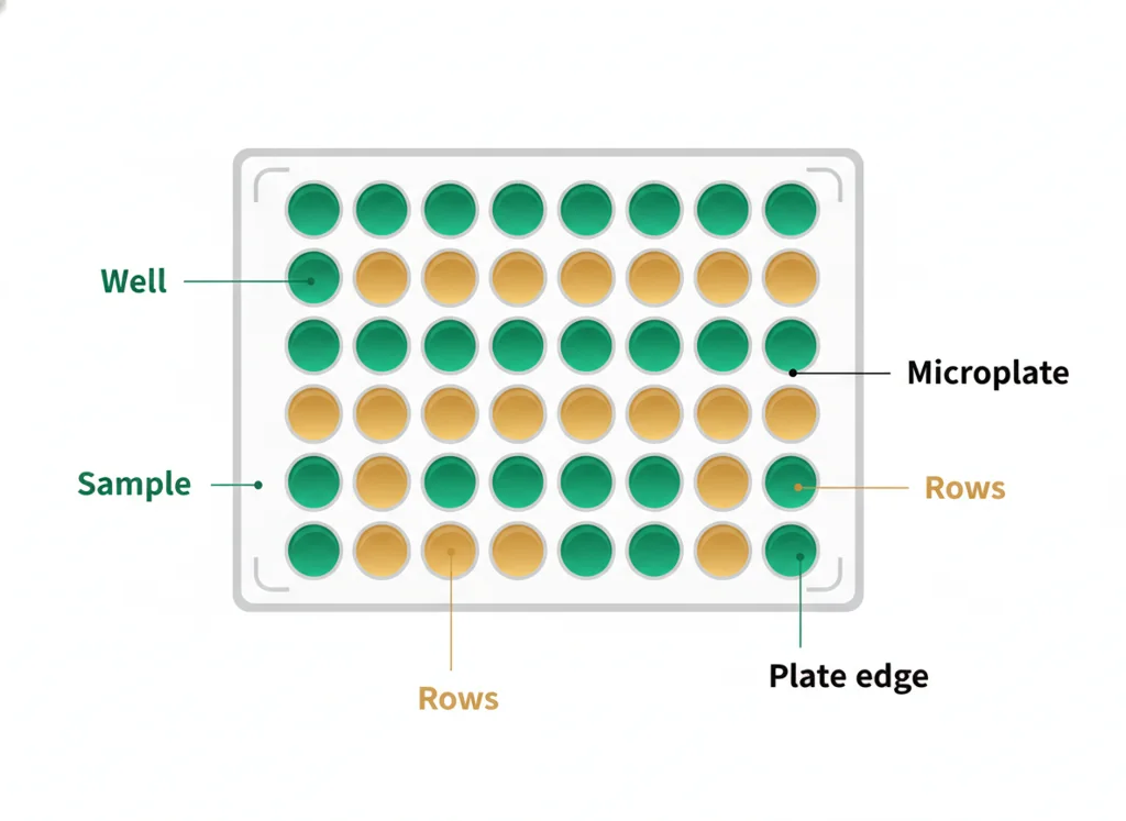 Labeled illustration: well