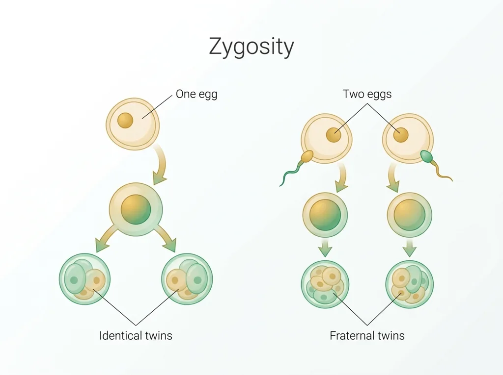 Labeled illustration: zygosity